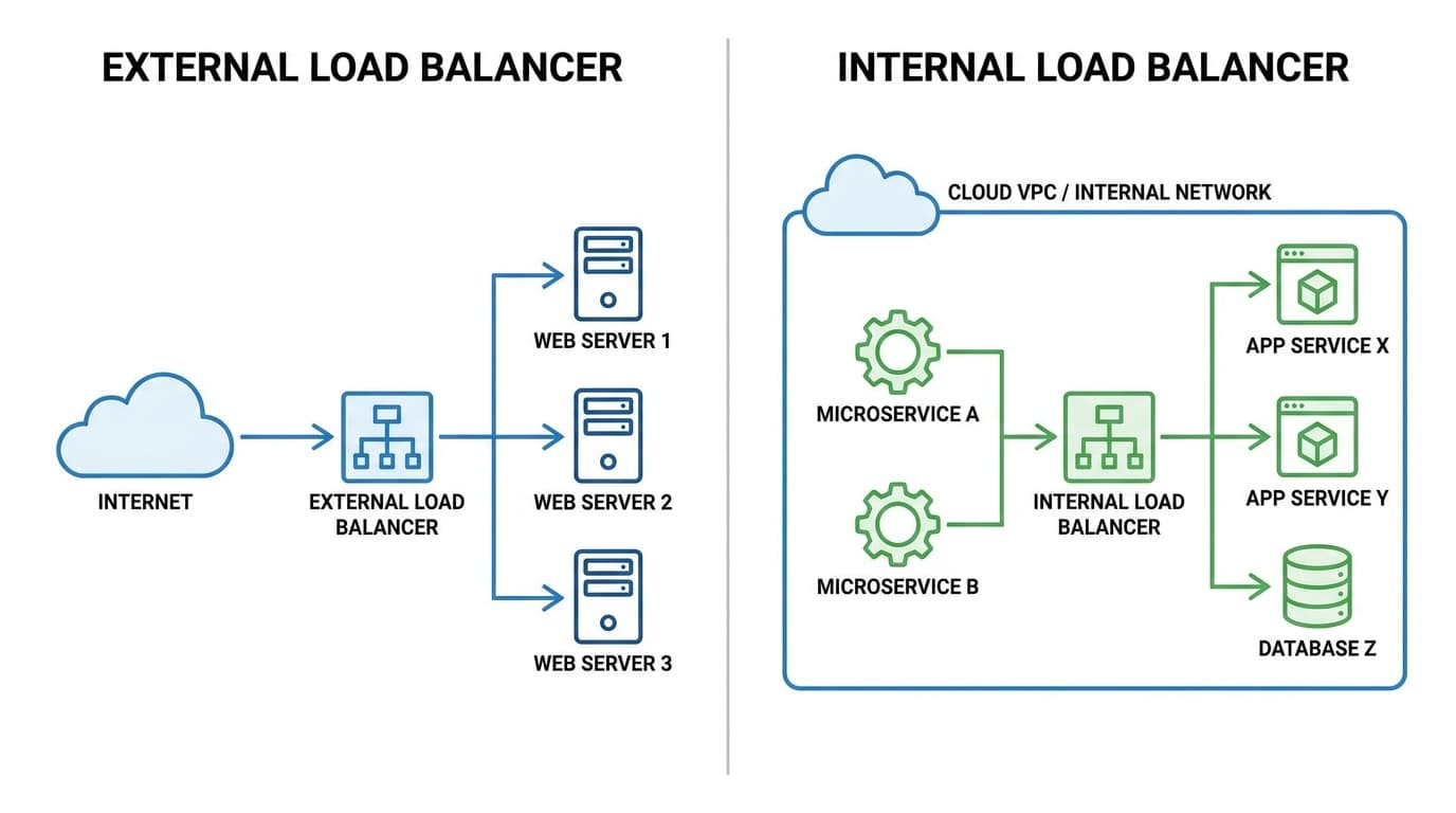 Internal vs External Load Balancers
